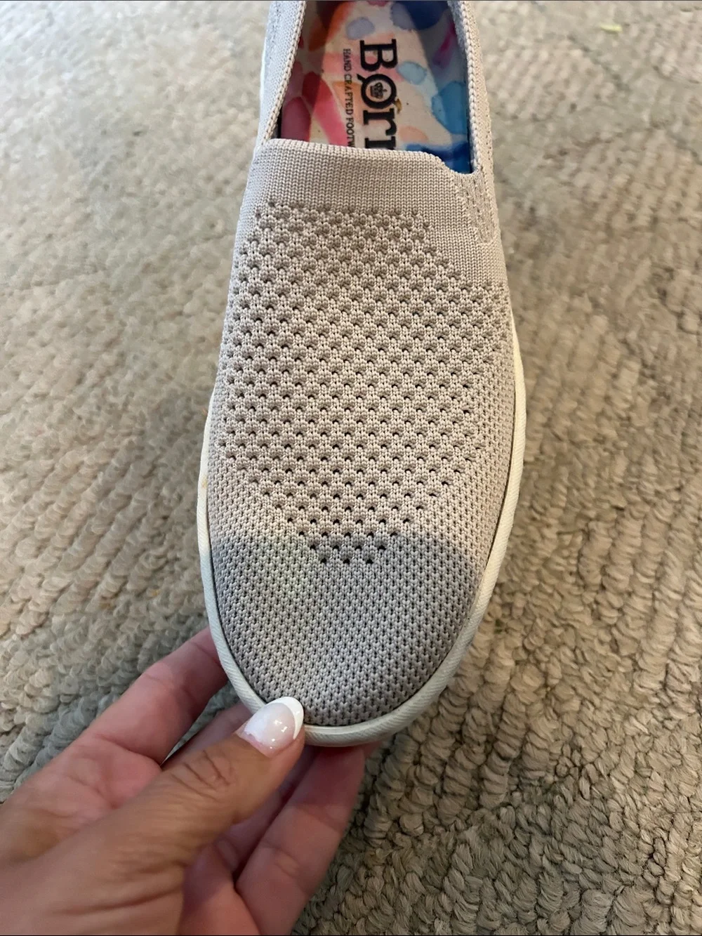 Born Knit Slip-On Sneakers in Light Gray - Picture 7 of 11